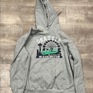 Port and Company Gray Seattle Graphic Hoodie